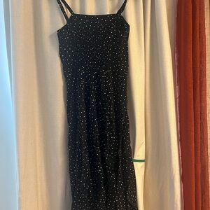 GAP Black and White Polka Dot Maxi Dress